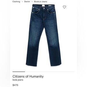 Citizens of Humanity Isola Jeans sz 34, new with tags